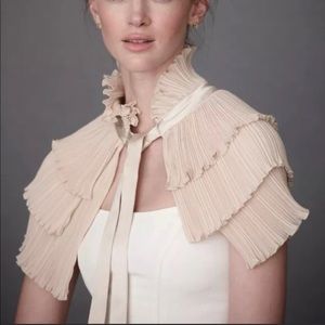 BHLDN Anthropologie Pleated Capelet Wedding